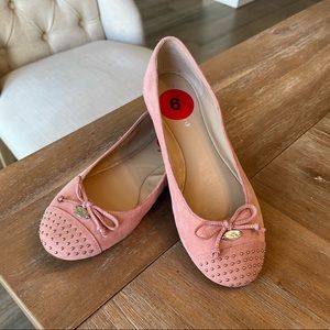 Coach Doreen Pink Suede Size 6 Ballet Flats